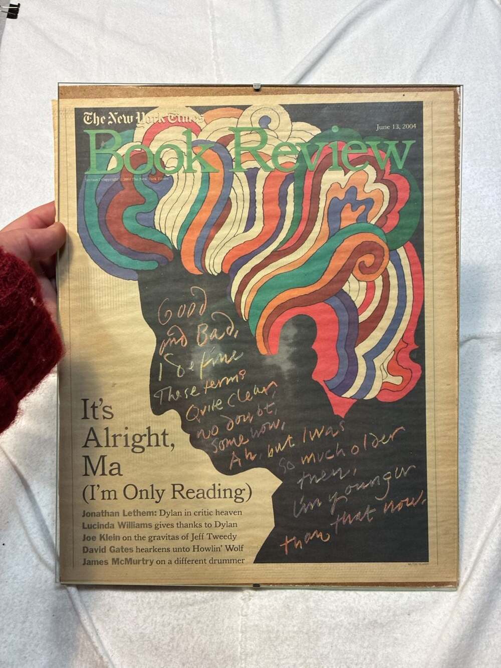 Vintage 2004 The New York Times Book Review Milton Glaser Bob Dylan Print